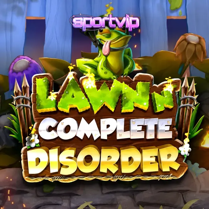 Cena vibrante de jardim com gnomo e vegetais mutantes em Lawn N’ Complete Disorder